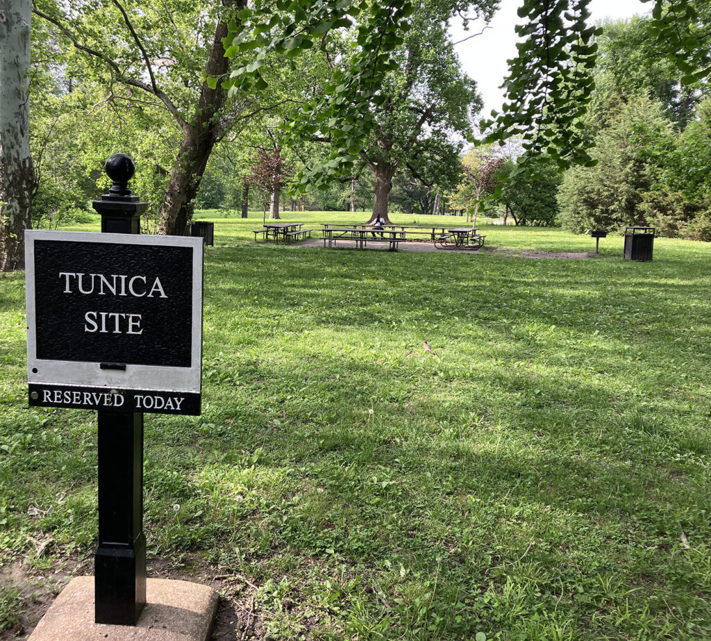 Tunica picnic site at Tower Grove Park